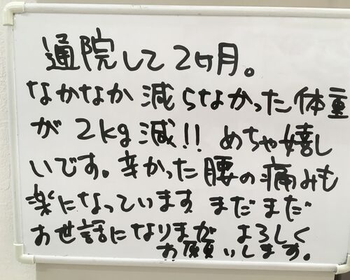 藤原様産後腰体重